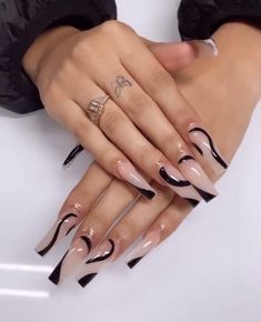 Classy Long Nails, Short Square Acrylic Nails, Long Acrylic Nails Coffin, Exotic Nails, Bling Acrylic Nails