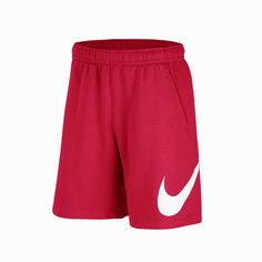 Nike Club Fleece Workout Shorts Red / White - Relaxed Fit With 2 Front Slip Pockets - Elastic Waistband With Adjustable Drawcord Brand New - With Tags Nike Jumpman Jump Man Mens Men Nike Sweat Shorts, Nike Club Fleece, Mens Cotton Shorts, Volleyball Shorts, Nike Pro Shorts, Compression Tights, Knee Length Shorts, Mens Workout Clothes, Red Nike