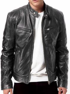 PRICES MAY VARY. LEATHER Imported Polyester lining Zipper closure Dry Clean Only Motorcycle Jackets For Men, Brown Motorcycle, Cafe Racer Leather Jacket, Black Motorcycle Jacket, Vintage Cafe Racer, Biker Jacket Men, Motorcycle Jacket Mens, Motorcycle Jackets, Biker Jackets