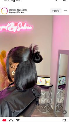 IG on Picture!! Cute Weave Hairstyles, Hairstyle Ponytail, Silk Press Hair, Latest Hair Braids, Cute Quick Hairstyles, Black Ponytail Hairstyles, Feed In Braids Hairstyles