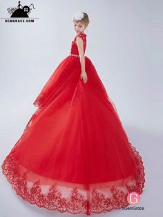 Long Train Red Lace Girl's Pageant Dress with Crystals Red Gown For Pageant During Prom Season, Tulle Floor-length Quinceanera Dress For Pageant, Floor-length Tulle Quinceanera Dress For Pageants, Red Sleeveless Ball Gown For Pageant, Floor-length Tulle Quinceanera Dress For Pageant, Princess Style Quinceanera Dress For Pageant, Princess Style Red Ball Gown For Prom, Princess Style Floor-length Quinceanera Dress For Pageant, Red Tulle Pageant Dress For Prom