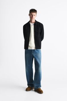 Zara Men Outfits, Chinos Men Outfit, Regular Fit Pants, Expensive Clothes, Zara Outfit, Textured Jacket, American Casual, Street Style Outfits Men