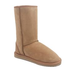 Napier Sheepskin Tall Boots The Napier Tall Boots is a extra high Sheepskin Ugg Boot that's light to wear indoors or even outdoors. The upper and innersoles are made of premium grade twin-face sheepskin. This means that the skins used are of the same skin, and both sides the fleece and the outer came from the same piece. Supple suede leather on the outside and cosy fleece on the inside! The soft wool fibres of natural fleece are highly breathable and act as a natural insulator. Therefore, keeping your feet warm, dry and comfortable. In addition, the outer soles are high quality EVA/ rubber and are ribbed for extra grip. Suitable for indoor and outdoor use. Available in Mini Boots & Short Boots Key Features: Genuine Sheepskin upper and innersole with 15 to 17mm Wool Pile Nylon binding aroun Sheepskin Ugg, Tall Uggs, Ugg Boot, Mini Boots, Classic Ugg Boots, Sheepskin Boots, Shearling Boots, Ugg Classic, Soft Wool