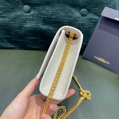 Size: 20cm*12.5cm*5cm It comes with Dust box, Care manual, Tag, and Paper bag. Ysl Kate, Luxury Clutch, Luxury Bag, Vuitton Bag, White Bag, Small Bags, Ysl Bag, Evening Bags, Gold Hardware