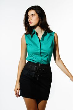 Sleeveless Office Wear Blouse, Sleeveless Blouse For Office Wear, Fitted Sleeveless Blouse With Button Closure, Chic Sleeveless Cotton Shirt, Elegant Sleeveless Shirt For Workwear, Cotton Sleeveless Blouse For Work, Spaghetti Strap Blouses, High Waisted Pencil Skirt, Manifestation Board