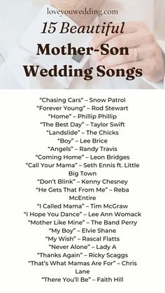 the wedding song list for each bride and groom