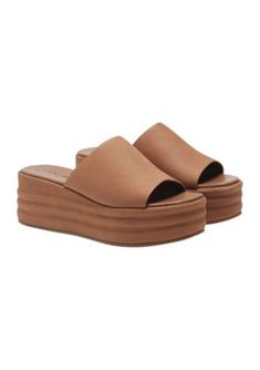 Built with a cushioned insole, these flatform sandals from Free People feature a wide leather strap and are ultra-lightweight. | Free People Women's Harbor Flatform Sandals, Tan, 9M US / 40 EU Leather Flat Sandals For Summer, Leather Wedge Sandals With Textured Sole For Summer, Summer Open Toe Platform Slippers With Leather Footbed, Summer Sandals With Rubber Sole And Flat Base, Summer Leather Platform Slippers With Rubber Sole, Comfortable Leather Platform Wedge Sandals, Modern Summer Platform Slippers With Rubber Sole, Brown Leather Footbed Platform Slippers For Summer, Modern Wedge Sandals With Rubber Sole For Summer