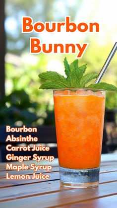 Bourbon Bunny Maple Cocktail, Absinthe Cocktail, Bourbon Drinks Recipes, Watermelon Margarita, Ginger Syrup, Bourbon Drinks, Yummy Alcoholic Drinks, Frozen Cocktails