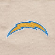 the los chargers logo is shown on a white shirt