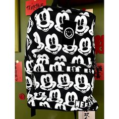 Disney Collections X Neff Mickey Mouse | Black White Backpack New Fit 16" Laptop New Casual Black Backpack For Disney Trips, Black Mickey Mouse Backpack, Black Mickey Mouse Backpack For Daily Use, Black Mickey Mouse Backpack For Back To School, Black Disney Backpack For Travel, Black Backpack For Disney Trips And Back To School, Disney-styled Black Standard Backpack, Black Mickey Mouse Bag For Back To School, Casual Black Mickey Mouse Backpack