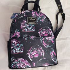 Disney Loungefly Mini Backpack Villains Art Rock All Over Print New With Tags Lounge Fly, Disney Backpack, Loungefly Mini Backpack, Loungefly Hello Kitty, Loungefly Backpack, Disney Loungefly, Disney Maleficent, Loungefly Bag, Disney Handbags