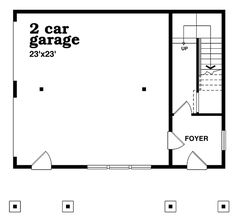 the garage floor plan for two car garage