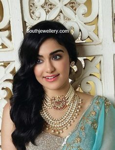 Adah Sharma in South Sea Pearls Choker and Haram photo 22 Carat Gold Jewellery, Pearls Choker, Indian Choker Necklace, Indian Jewelry Earrings, Adah Sharma, Pearl Necklace Designs, Gold Necklace Indian Bridal Jewelry, Beaded Necklace Designs