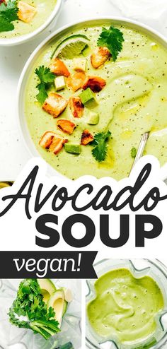 this avocado soup is so delicious and easy to make it's the perfect way to use up leftover veggies