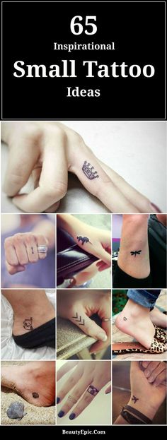 small tattoo ideas for women and men on their fingers, wrist or foot are the most popular