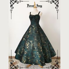 A classic jumper skirt woven with golden fabric on a dark green background. Elegant design with ribbon decoration on the chest. The fabric is thick and sturdy, and the flared skirt gives it an elegant look. She is a noble lady with a gorgeous aura. 
 
 
 Size 
 
 
 
 
 S size 
 
 Length: 130cm 
 Bust: 84cm 
 Waist: 68cm 
 
 M size 
 
 
 Length: 131cm 
 Bust: 88cm 
 Waist: 72cm 
 
 L size 
 
 Length: 132cm 
 Bust: 92cm 
 Waist: 76cm 
 
 XL size 
 
 Length: 133cm 
 Bust: 98cm 
 Waist: 82cm 
 
 XXL Golden Fabric, Ribbon Decoration, Noble Lady, Dark Green Background, Ribbon Decorations, Jumper Skirt, Uniform Fashion, Weave Pattern, Skirt Long