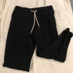 Great Condition Never Worn Black Casual Fitted Black Joggers, Casual Black Fitted Joggers, Gap Relaxed Fit Full Length Pants, Gap Full Length Relaxed Fit Pants, Gap Relaxed Fit Full-length Pants, Black Stretch Joggers For Lounging, Fitted Black Casual Sweatpants, Gap Athleisure Pants With Pockets, Black Joggers With Pockets For Lounging