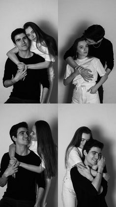 black and white photos of people hugging each other