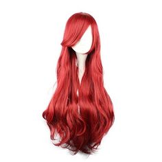 Item Function: 1. Good Quality: Red wigs for women with stylish design and outstanding looking. Made of heat resistant synthetic fiber, soft touch, and natural looking, just like your own real hair. Wigs for women with very stylish designs and pretty looking, make you more beautiful and confident, you will get tons of compliments with this cute wig. The comfortable wig cap with 2 adjustable straps, you can adjust its size to fit your head. The size fits most people. 2. Breathable Net: Breathable Ariel Wig, Mermaid Wig, Princess Stuff, Ariel Cosplay, Princess Mermaid, Kawaii Wigs, Pelo Anime, Dark Queen, Anime Wigs