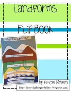 the landforms flip book is shown