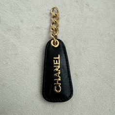 Authentic Chanel Lambskin Logo Bag Charm Black Can Be Use As Bag Charm, Key Chain, Zipper Pull Etc Excellent Condition Chanel Accessories, Bags Logo, Chanel Black, Key Chain, Black Color, Chanel, Women Accessories, Key, Zipper