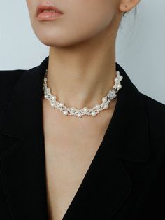 Metal: 18K Recycled White Gold Plated On Brass Pearl: Freshwater Pearls Necklace Length: 38cm/380mm Weight: 43g Sliver Earrings, Slider Necklace, Multi Layer Necklace, Gemstone Beaded Necklace, Gemstone Beaded Bracelets, Pearl Gemstone, Enamel Earrings, Freshwater Pearl Necklaces, Engraved Necklace