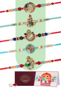 PRICES MAY VARY. SET OF 5 | RAKHI FOR BROTHER WITH CARD ROLI CHAWAL: Celebrate the special bond with a personalized unique rakhi for brother younger or older. This rakhi for brother and bhabhi Contains rakhi combo of 5 Exquisitely Crafted Rakhi With Roli Chawal and card, individually packed, to Constitute all elements of Rakhi For Brother. EXPERIENCE THE DIVINITY : The Beautifully Designed and Sturdily Made combination of beads and bracelets these rakhi for brother from sister symbolizes various Multicolor Traditional Wear With Latkans For Diwali, Multicolor Traditional Wear With Latkans For Puja, Bollywood Style Festive Gift Sets, Eid Gift Sets With Zari Work, Zari Work Sets For Eid Gift, Festive Bollywood Gift Sets, Multicolor Traditional Wear With Latkans For Navratri, Multicolor Cutdana Sets For Gift, Traditional Gift Sets For Festivals