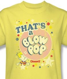 That's Blow Pop T-shirt B.L.Tees | Graphic T-shirts and Clothing BEE COOL! Shop B.L.Tees! Welcome to B.L.Teshirt.com, the best t-shirt shop in the whole World Wide Web. B.L.Tees offers a huge selection of retro and vintage t-shirts from the 60’s, 70’s, 80’s, 90’s and today. BLTshirt.com has apparel products to match anyone’s individual style, personality and interests. We offer new and vintage inspired t shirts featuring your favorite music, movies, TV shows, video games, famous brands and more! 90s Shirts Graphic Tees, Blow Pop, Blow Pops, Pop T, Camping Theme, Graphic Tee Shirts, Printing Methods, Fashion Tees, Vintage Tshirts