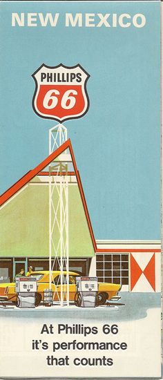 an advertisement for the phillips 66 gas station