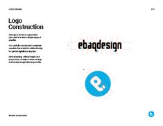 the logo for an electronic company is shown in this brochure, which features blue and