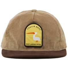 Thalia Surf Keep Laguna Weird Hat Brown Snapback Hat With Embroidered Logo And Flat Brim, Brown Flat Brim Snapback Hat With Embroidered Logo, Brown Snapback Hat With Logo Patch And Flat Brim, Adjustable Cap With Logo Patch, Retro Adjustable Hat With Embroidered Patch, Outdoor Flat Cap With Logo Patch, Brown 5-panel Baseball Cap With Embroidered Logo, Brown Flat Brim Hat With Embroidered Logo, Casual Brown Hat With Embroidered Patch