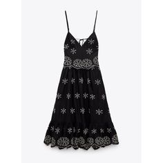 Nwt Zara Woman Embroidery Embroidered Black Dress Size Xxl Spring Embellished Black Midi Dress, Embellished Black Midi Dress For Spring, Spring Black Embellished Midi Dress, Black Embellished Midi Dress For Spring, Embroidered Black Summer Dress, Black Floral Embroidered Summer Dress, Black Embroidered Midi Dress For Summer, Chic Black Midi Dress With Floral Embroidery, Spring Black Embroidered Midi Dress