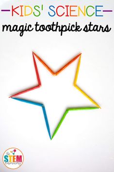 kids'science magic toothpick stars are fun and easy to make for the little ones