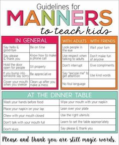 a printable guide to teach kids how to use the menu for dinner and other activities