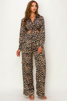 • SKU: T-5131• S-M-L• Hand wash only• The pants boast a bold and captivating animal print, offering a fierce and edgy look that complements your adventurous spirit.• Premium Quality Fabric: Made from high-quality materials, these pants ensure durability, comfort, and a perfect fit for all-day wear. Leopard Print Pants With Pockets For Spring, Spring Leopard Print Pants With Pockets, Leopard Print Pants For Night Out In Fall, Casual Leopard Print Bottoms For Night Out, Gaucho Pants, Hello Gorgeous, Edgy Look, Print Top, Cheetah Print