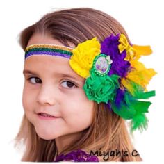 Bring a little Louisiana Mardi Gras wherever you are. Headbands are handmade in the heart of Louisiana. Our shabby chic Mardi Gras headband headband is on glitter soft elastic. Can be sized to fit newborn through adult.   Leave age of child, teen size, or women size in message to seller box for headband sizing *Photo courtesy of Ashley Robinson Photography Comes beautifully gift wrapped. Mardi Gras Headpiece, Mardi Gras Headband, Nola Bachelorette Party, Nola Bachelorette, Headband Beaded, Mardi Gras Centerpieces, Louisiana Mardi Gras, Newborn Crown, Mardi Gras Crafts