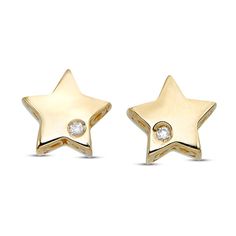 Shimmering diamond accents embellish the tops of these meaningful star women's stud earrings. Fashioned in 14K yellow gold, the earrings secure in place with friction backs. Stud Earrings Diamond, Jewelry Star, Star Stud Earrings, Jared The Galleria Of Jewelry, Womens Earrings Studs, Earrings Diamond, Star Earrings Stud, Star Studs, Diamond Earrings Studs