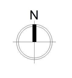 the letter n is inscribed in black on a white background with a circle and an arrow