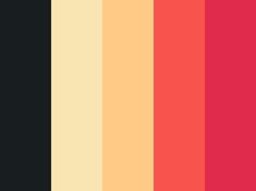 the color scheme for an orange, red and yellow striped background