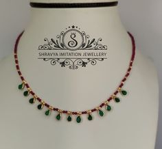 Ruby Pendent Designs, Beads Jwellary, Durga Jewellery, Pavani Reddy, Ruby Necklace Designs, Ruby Jewellery, Indian Wedding Jewelry Sets, Antique Gold Earrings