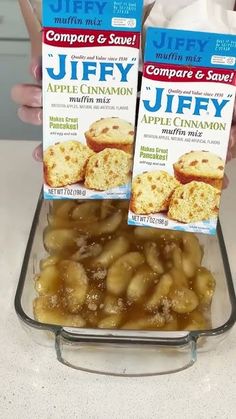 two boxes of jelly with apples in them