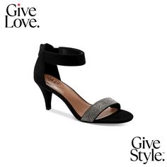 in stock Bride Black Dress, Macys Shoes, Evening Sandals, Mother Of Bride, Ankle Strap Sandals, Strap Sandals, Black Silver, Open Toe, Ankle Strap