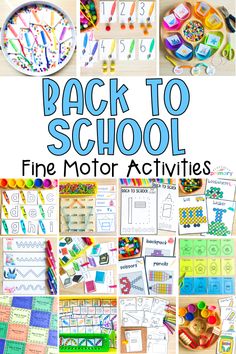 back to school fine motor activities for kids