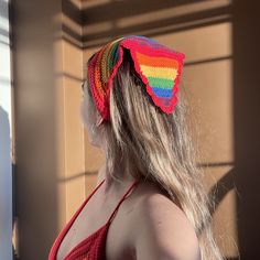 *Bhava's Style Crochet Headband, Pride Month Unisex Bandana, Rainbow Bandana * Made of %100 organic premium cotton threads * Completely Hand-knitted  * It is recommended to wash at 30 degrees or just hand wash with cold water. * After we ship your product, we give you a tag number. This number is updated within the first 24 hours. Then you can follow the updates by clicking on them. Welcome to Bhava's 🌻 Here you will find tops, skirts, shirts, dresses, cardigans, and many more women, men, and u Adjustable Multicolor Headband For Festivals, Multicolor One-size Headband For Festivals, Handmade Multicolor Headband For Festivals, Handmade Multicolor Festival Headband, One Size Hippie Bandana For Beach, Multicolor Hippie Bandana, One Size, Handmade Multicolor Headband For The Beach, Handmade Multicolor One Size Headwrap, Handmade Multicolor Beach Headband