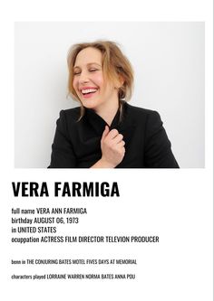 the poster for vera farmiga