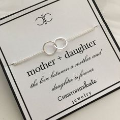 Set of TWO Sterling Silver Entwined Rings Eternity Necklaces...Mother, Daughter, Mother of the Bride #MotherOfTheBride #personalized #mother #silver #gift #daughter #infinity #boxed #eternity #BestFriends Rings Eternity, Eternity Bracelet, Mother Daughter Jewelry, Georgetown Tx, Daughter Jewelry, Daughter Mother, Daughter Necklace, Forever Jewelry, Jewelry Card