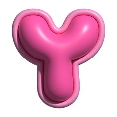 the letter y is made up of pink plastic