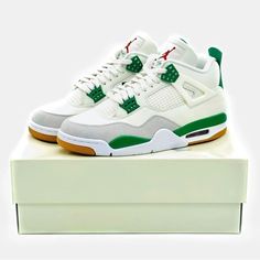 Nike Air Jordan 4 Sb Sail Pine Green Neutral Grey White Dr5415-103 Jordan 11 Cool Grey, Jordan 4 Red, Nike Air Jordan 4, Jordan Retro 4, Jordan Shoes Retro, Nike Air Jordan 11, Golf Shoes Mens, Nike Air Jordans, Air Jordan 4