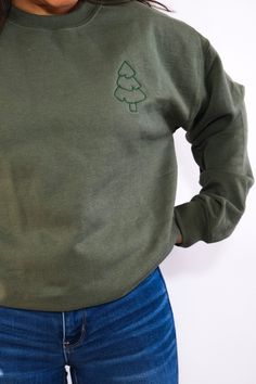 DESCRIPTION Adult Unisex Heavy Blend™ Adult 8 oz., 50/50 Fleece Crew Sizes runs normal. Different color sweaters available upon request SHIPPING Please allow 3-4 week shipping, as all shirts are made to order RETURNS I don't accept returns, exchanges, or cancellations But please contact me if you have any problems with your order. Green Crew Neck Sweats For Winter, Green Fleece Sweats For Fall, Fall Custom Embroidered Sweater For Streetwear, Custom Embroidered Sweater For Fall Streetwear, Custom Embroidery Sweater For Fall Streetwear, Green Crew Neck Sweats For Fall, Hooded Sweatshirt With Custom Embroidery For Fall, Custom Embroidery Crew Hoodie For Fall, Basic Winter Crew Neck Sweatshirt