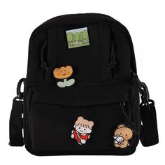 [{ product_title }}- Bobo's House Cute Black Shoulder Bag Backpack, Trendy School Backpack For End Of School Year, Casual Student Backpack With Phone Bag, Casual Student Backpack With Mobile Phone Bag, Casual Backpack With Mobile Phone Bag, Cute Black School Backpack, Cute Black Backpack For Back To School, Cute Backpack For Everyday Use And Back To School, Trendy School Bags For End Of School Year